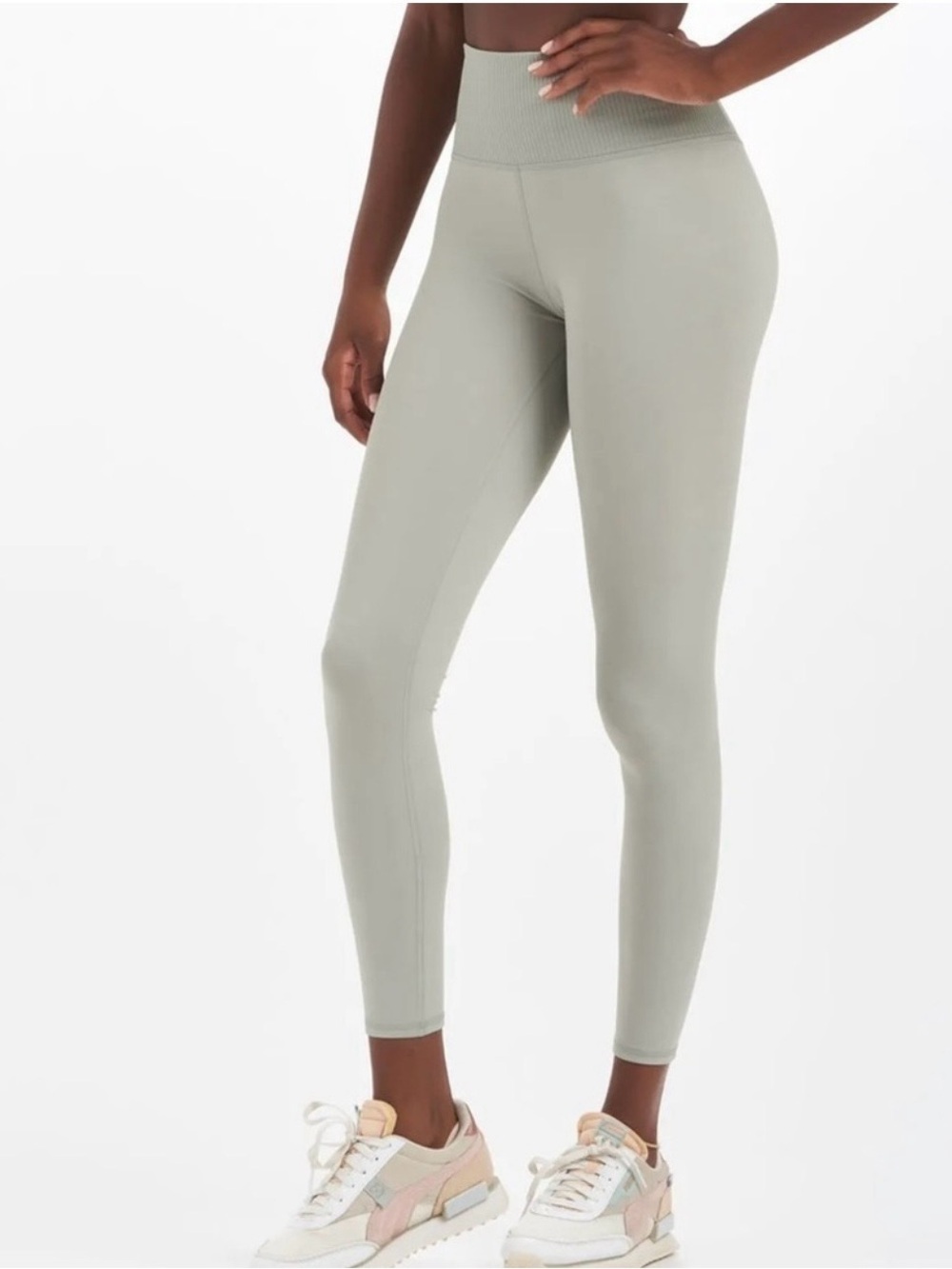 Vuori Studio Rib Tight Legging Sage Womens Size Small